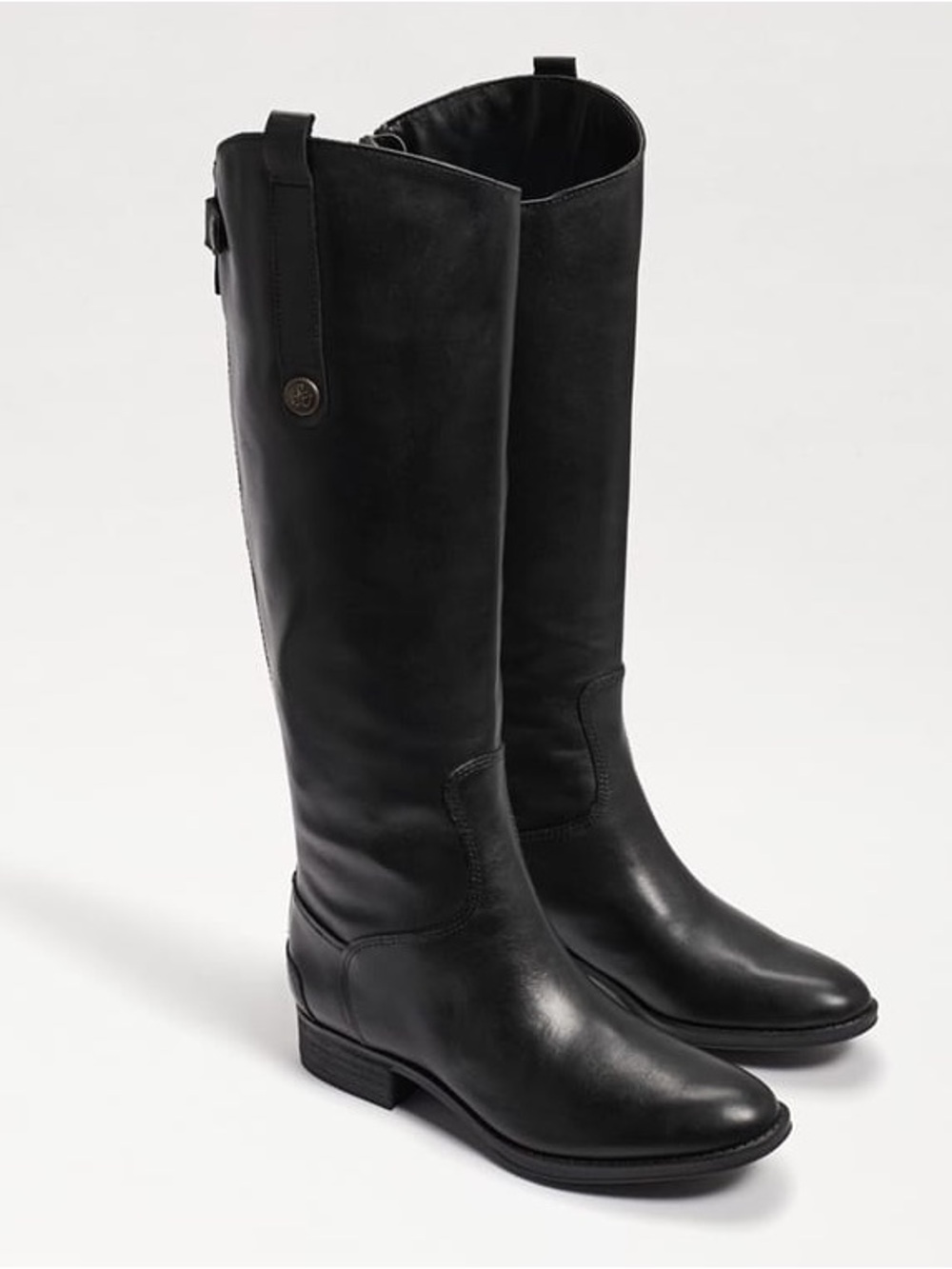 Sam Edelman Penny 2 Classic Tall Black Leather Riding Boots, Sz 8.5